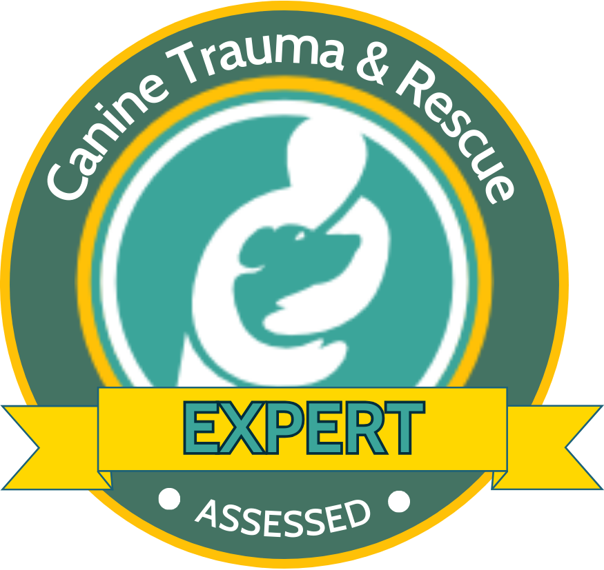Canine Trauma and Rescue accredited graduate Canine Trauma and Rescue graduate badge